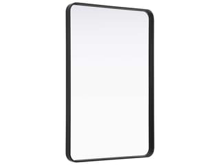 Elegant Lighting Remy Black Rectangular Wall Mirror
