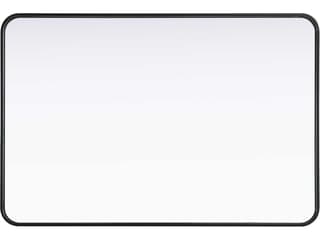 Elegant Lighting Remy Black Rectangular Wall Mirror