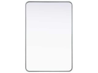 Remy Rectangular Wall Mirror in Silver Finish