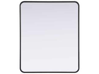 Elegant Lighting Remy Black Rectangular Wall Mirror