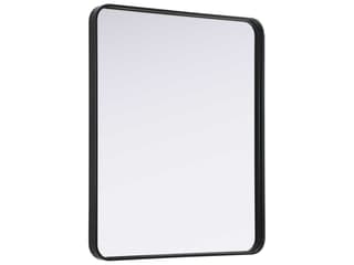 Elegant Lighting Remy Black Rectangular Wall Mirror