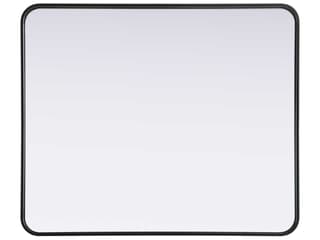 Elegant Lighting Remy Black Rectangular Wall Mirror