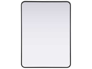 Elegant Lighting Remy Black Rectangular Wall Mirror