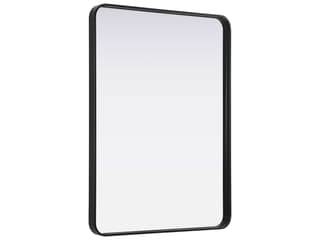 Elegant Lighting Remy Black Rectangular Wall Mirror