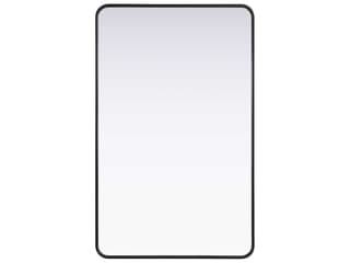 Elegant Lighting Remy Black Rectangular Wall Mirror