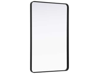 Elegant Lighting Remy Black Rectangular Wall Mirror