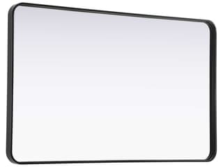 Elegant Lighting Remy Black Rectangular Wall Mirror