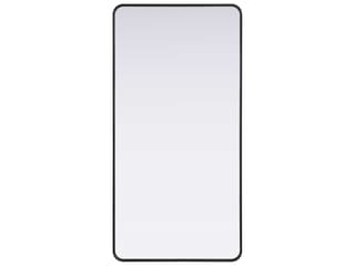 Elegant Lighting Remy Black Rectangular Wall Mirror