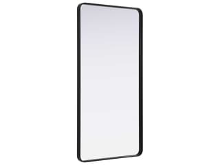 Elegant Lighting Remy Black Rectangular Wall Mirror