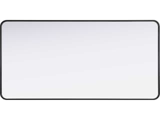 Elegant Lighting Remy Black Rectangular Wall Mirror