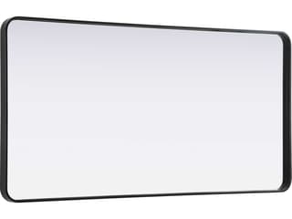 Elegant Lighting Remy Black Rectangular Wall Mirror