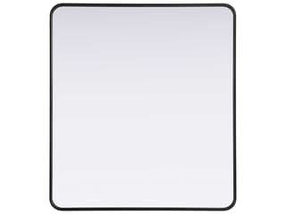 Elegant Lighting Remy Black Rectangular Wall Mirror