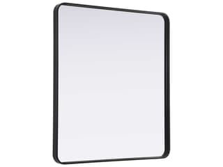 Elegant Lighting Remy Black Rectangular Wall Mirror