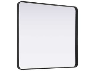 Elegant Lighting Remy Black Rectangular Wall Mirror