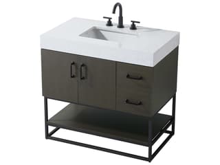 Elegant Lighting Caroline Mocha Brown Vanity