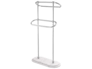 Eichholtz Lowell S Pol Ss White Marble Towel Rack