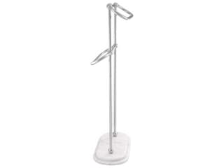 Eichholtz Lowell S Pol Ss White Marble Towel Rack