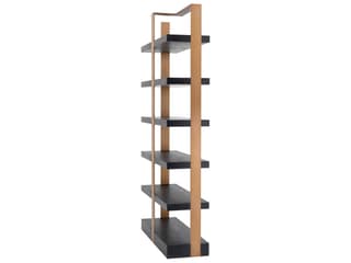 Eichholtz Geo Charcoal Grey Crown Oak Ven Br Brass Cabinet