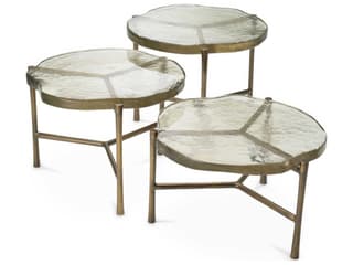 Eichholtz Baldovini Handmade Glass Set of 3 Coffee Table