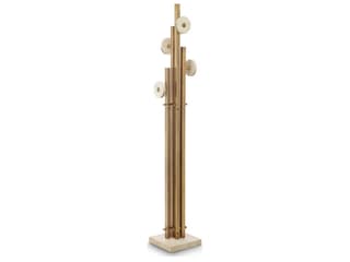 Eichholtz Amadora Vintage Brass Travertine Coatrack