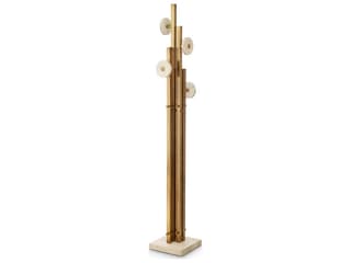 Eichholtz Amadora Vintage Brass Travertine Coatrack