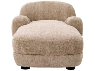 Eichholtz Chaise Lyssa Sand Black Feet Beige Upholstered