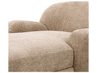 Eichholtz Chaise Lyssa Sand Black Feet Beige Upholstered