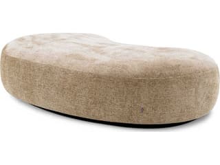 Eichholtz Bjorn Lyssa Sand Black Base Beige Upholstered Accent Bench