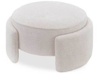 Eichholtz Ortega White Upholstered Accent Stool