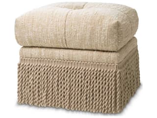 Eichholtz Dorantes Boucle Sonata Cream Upholstered Accent Stool