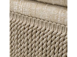 Eichholtz Dorantes Boucle Sonata Cream Upholstered Accent Stool