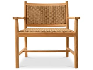 Eichholtz Outdoor Natural Teak Weave Lounge Chair