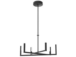 Elan Priam 6-Light Matte Black LED Linear Chandelier
