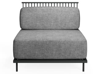 Cannole Steel Cushion Modular Outdoor Patio Lounge Chair