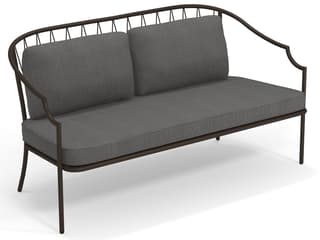 Como Steel Cushion Outdoor Patio Loveseat