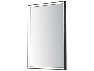 Bevel 30x36 Inch Rectangular LED Wall Mirror Brushed Black