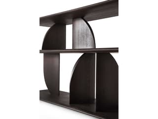Ethnicraft Geometric Teak Dark Brown Sofa Console