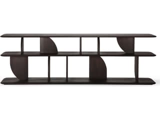 Ethnicraft Geometric Teak Dark Brown Sofa Console