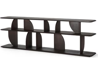 Ethnicraft Geometric Teak Dark Brown Sofa Console