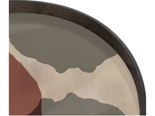 Overlapping Dots Round Glass Tray - Thumbnail 3