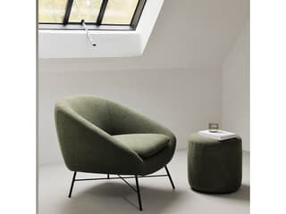 Ethnicraft Barrow Chair and Ottoman Set