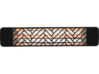Eurofase Heating 1500 Watt Plug-In Electric Infrared Single Element Outdoor Patio Heater Decor Plate Chevron 120V