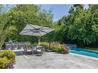 Treasure Garden Special Order Sunbrella 10 Foot AG25TSQR Square Cantilever Patio Umbrella
