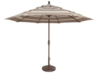 Treasure Garden Quick Ship Market Aluminum 11 Foot Octagon Collar Tilt Crank Lift Patio Umbrella