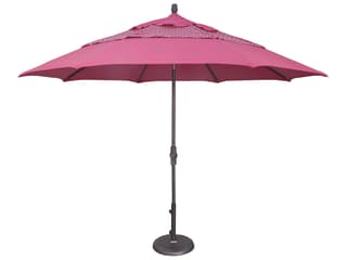 Treasure Garden Quick Ship Market Aluminum 11 Foot Octagon Collar Tilt Crank Lift Patio Umbrella