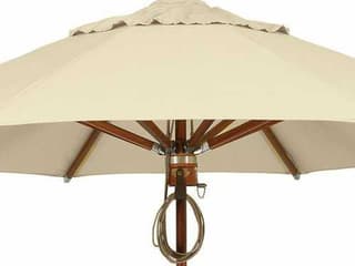 Fiberbuilt Wood 9 Foot Octagon Pulley Lift Outdoor Patio Umbrella