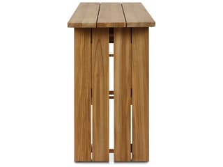 Four Hands Outdoor Duvall Chapman Natural Teak Rectangular Console Table