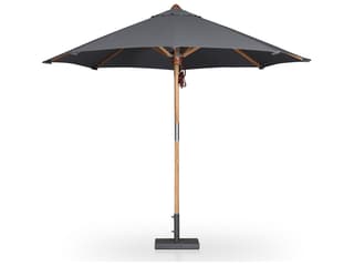 Four Hands Outdoor Garwood Baska Arashi Graphite Fine Sanded Teak Umbrella