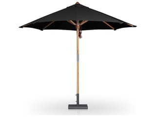 Four Hands Outdoor Garwood Baska Arashi Black Fine Sanded Teak Umbrella