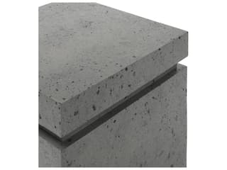 Four Hands Outdoor Falco Posen Pewter Concrete Square End Table